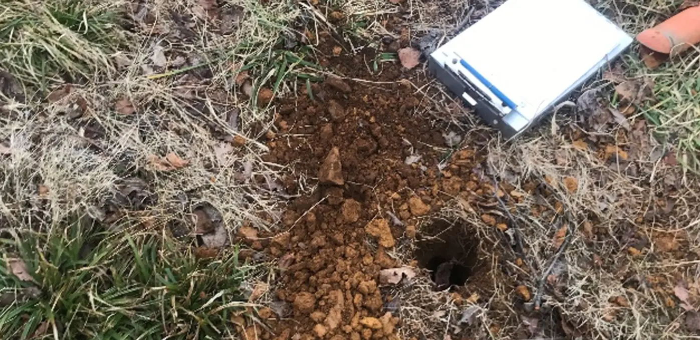A soils test in Virginia